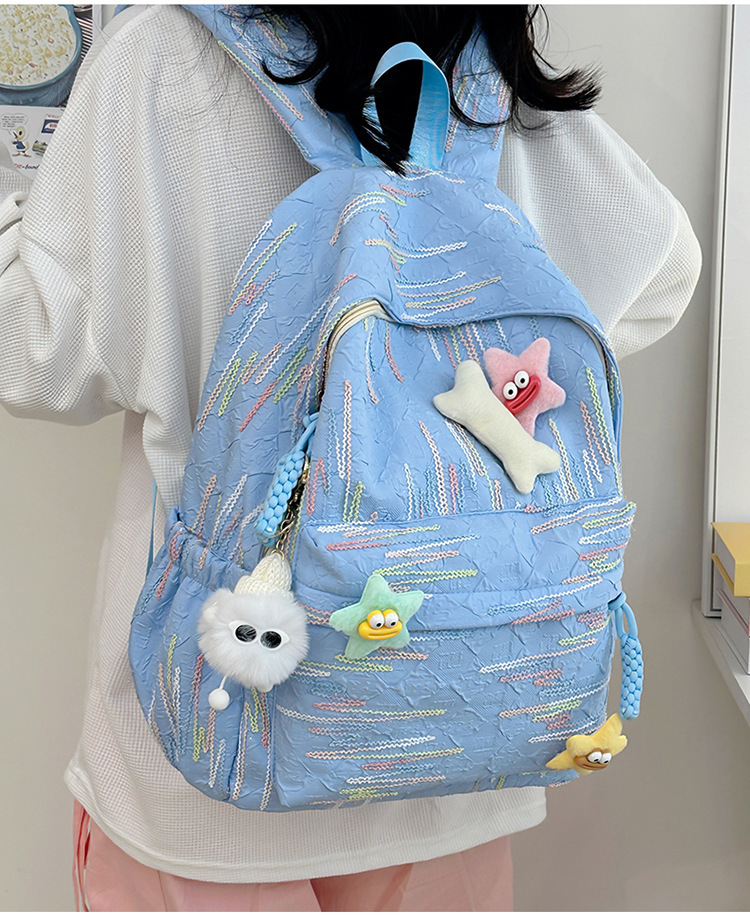 韩版书包高中生女高颜值可爱甜美背包女初中大学生电脑旅行双肩包详情13