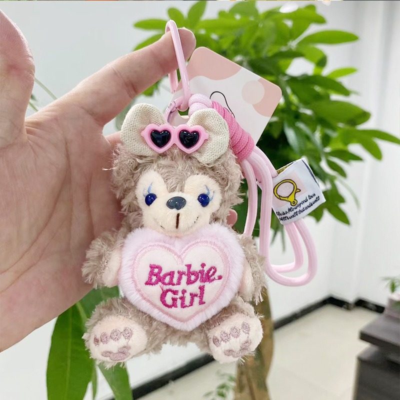 雪莉玫小熊钥匙扣玩偶毛绒挂件达菲公仔情侣包包娃娃女生礼物批发详情4