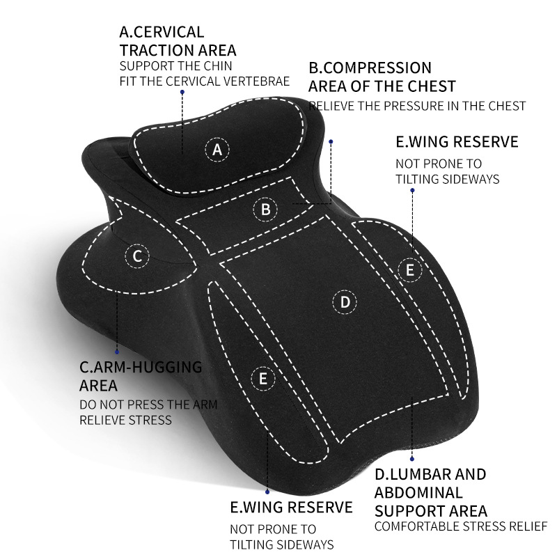 Extra-large multi-functional prone pillow, a special pillow for the bed, a backrest cushion for playing with mobile phones and reading in the prone position pic 14