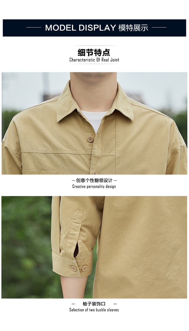 Casual short-sleeved shirt for men, Korean-style trendy 70% shirt, summer cool and stylish workwear top, Japanese-style coat pic 18