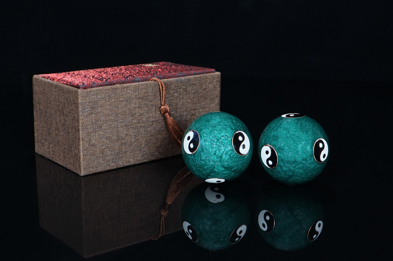 Cross-border foreign trade Beijing Jingtai LAN handball craft gifts, cloisonne enamel low-temperature hand-rotating ringtone massage fitness balls pic 17