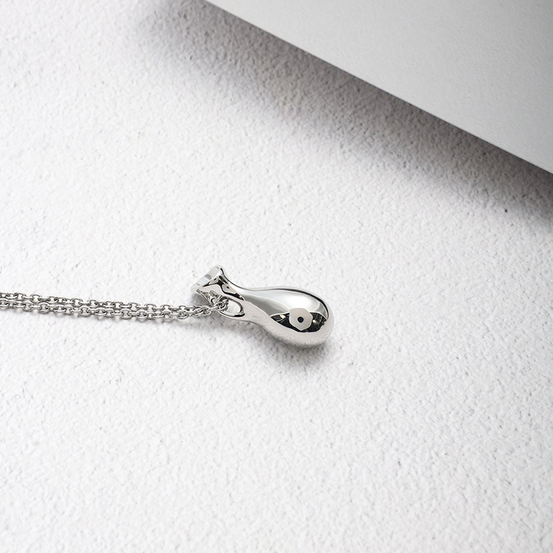 重工韩国编织包包花瓶吊坠长款项链复古轻奢简约设计高级感毛衣链详情7