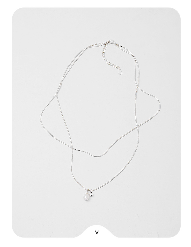 双层叠戴淡水珍珠项链简约温柔风轻奢锁骨链设计ins风项链饰品女详情10