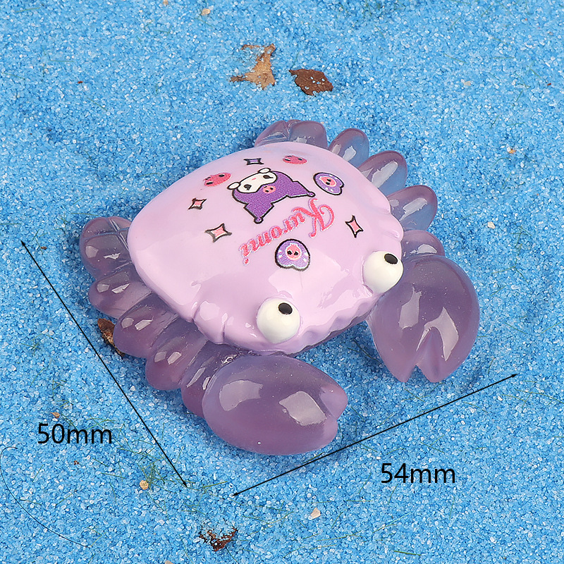 Creative cartoon glow-in-light cute Sanliou little crab three-dimensional micro-landscape decoration DIY decorative blind bag accessories pic 16
