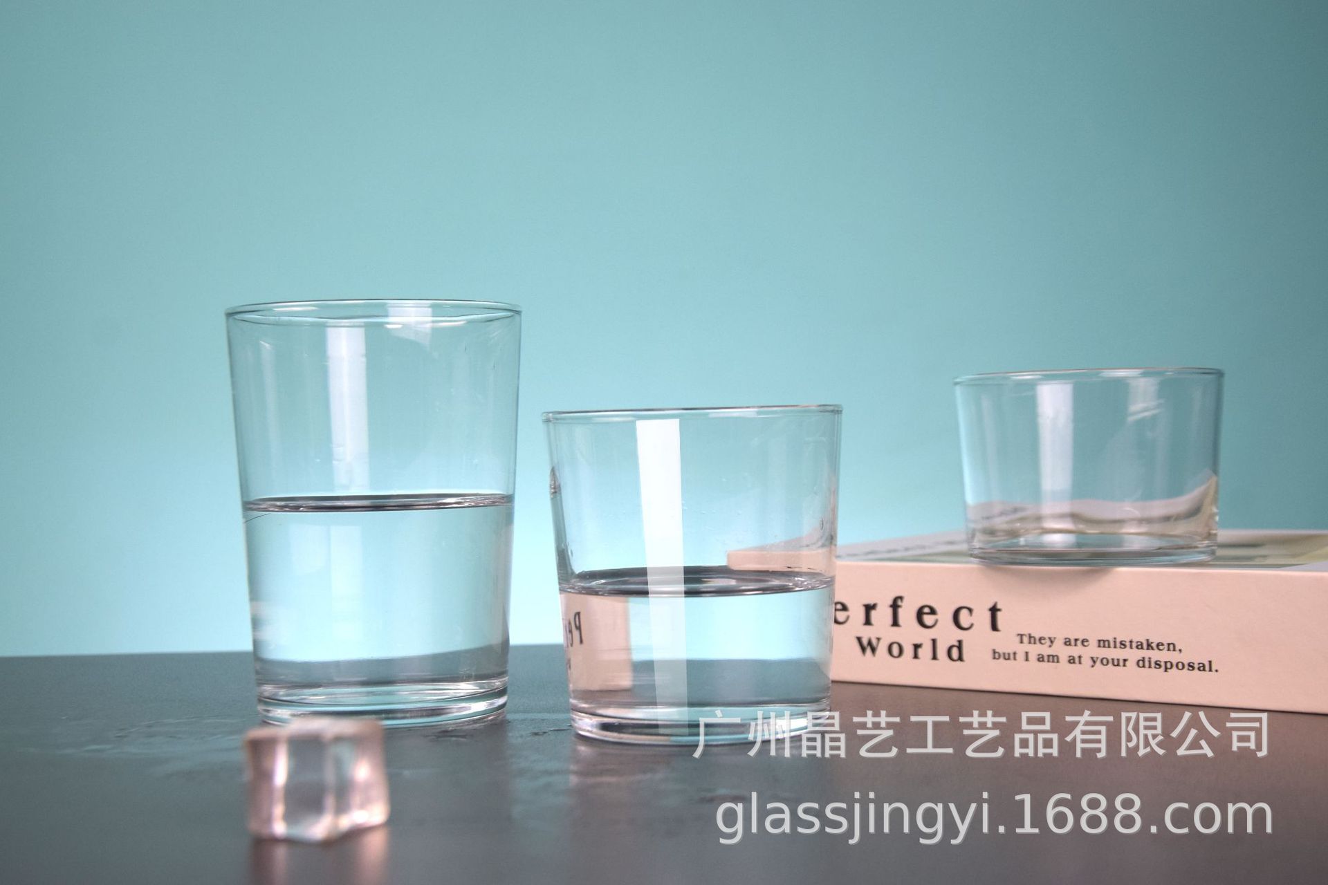 宽口玻璃杯简约水杯INS果汁雪糕苏打水杯直身家用餐厅矮款玻璃杯详情14