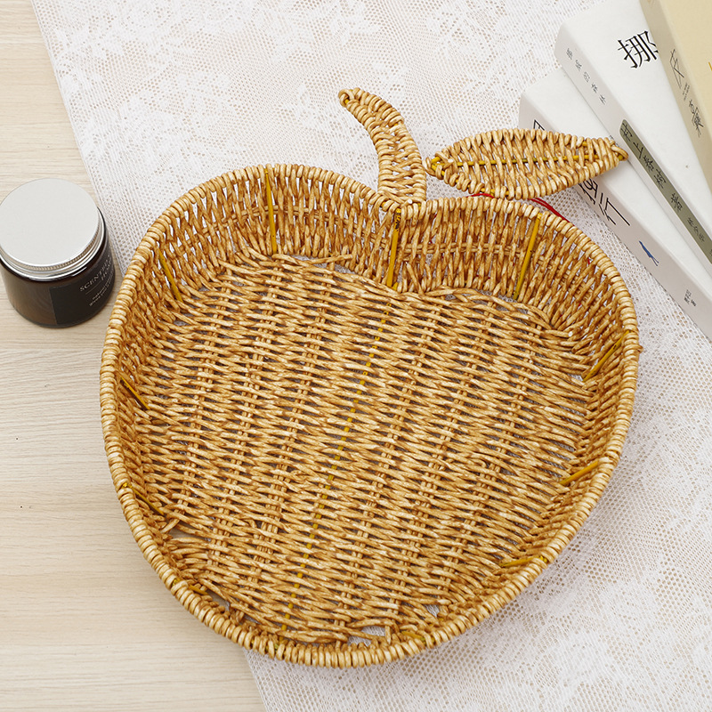 Multi-functional solid wood fruit box, Vietnamese snack decoration fruit plate, plastic electroplated acrylic printed soup plate, 8-inch tableware set pic 8