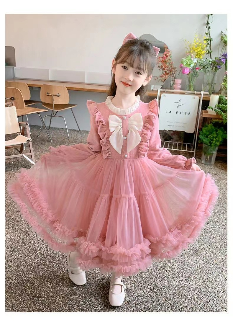 女童秋装连衣裙洋气秋冬小女孩2024新款裙子儿童装秋款公主裙秋季详情3