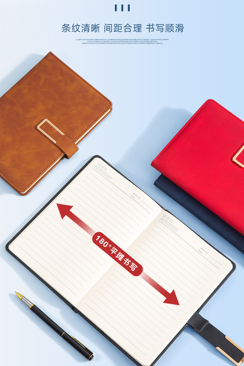 a5 Notebook Customized Premium Set: Notepad, Diary, Soft Leather Office and Enterprise Customized Gift box, logo printable, office supplies customized pic 7