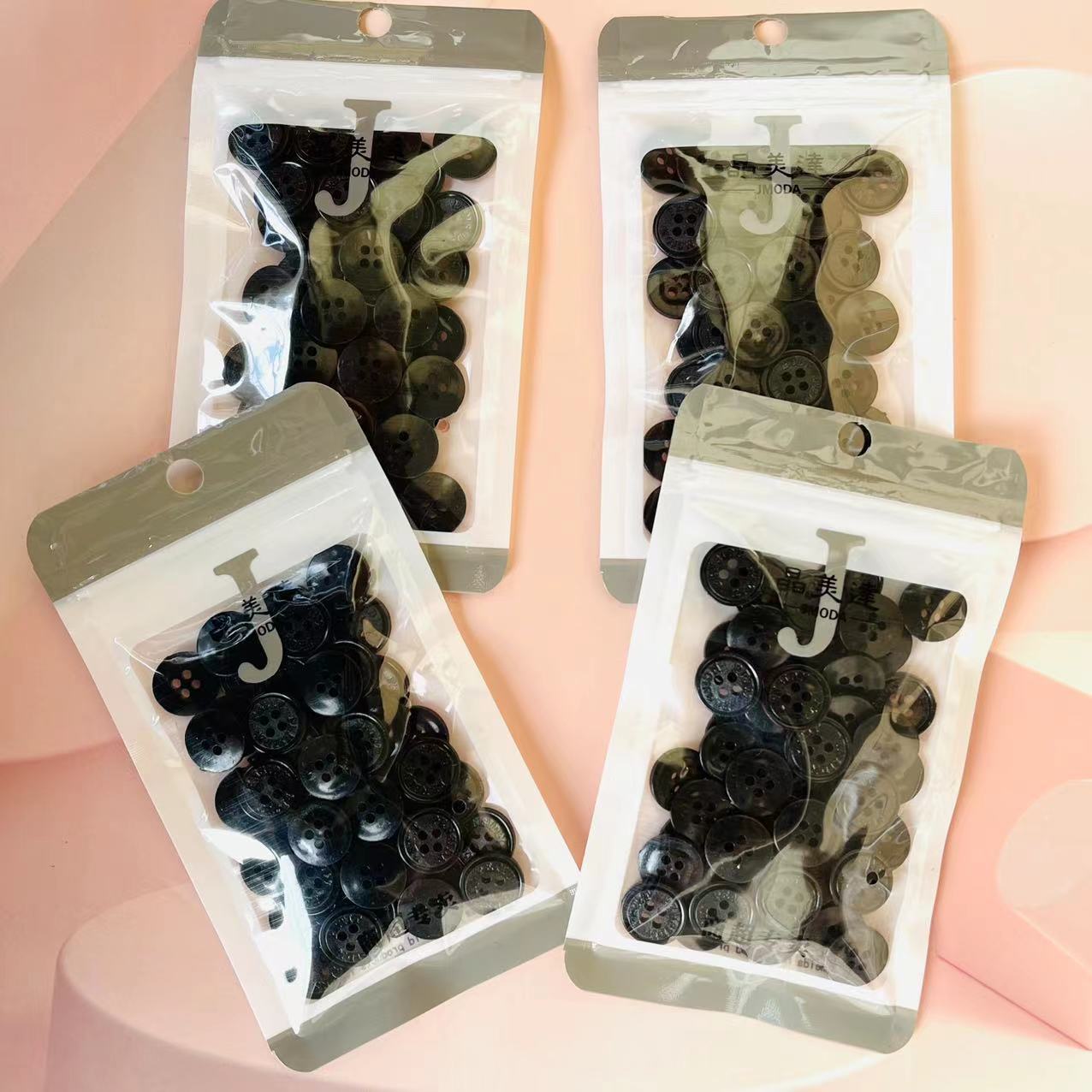 【 Zone 2-12 】 Set Black Button 20/ Pack 2000/ Piece Black button Invisible button coat coat Inner button Shirt Versatile small cushion button round four-eye bread small button pic 6