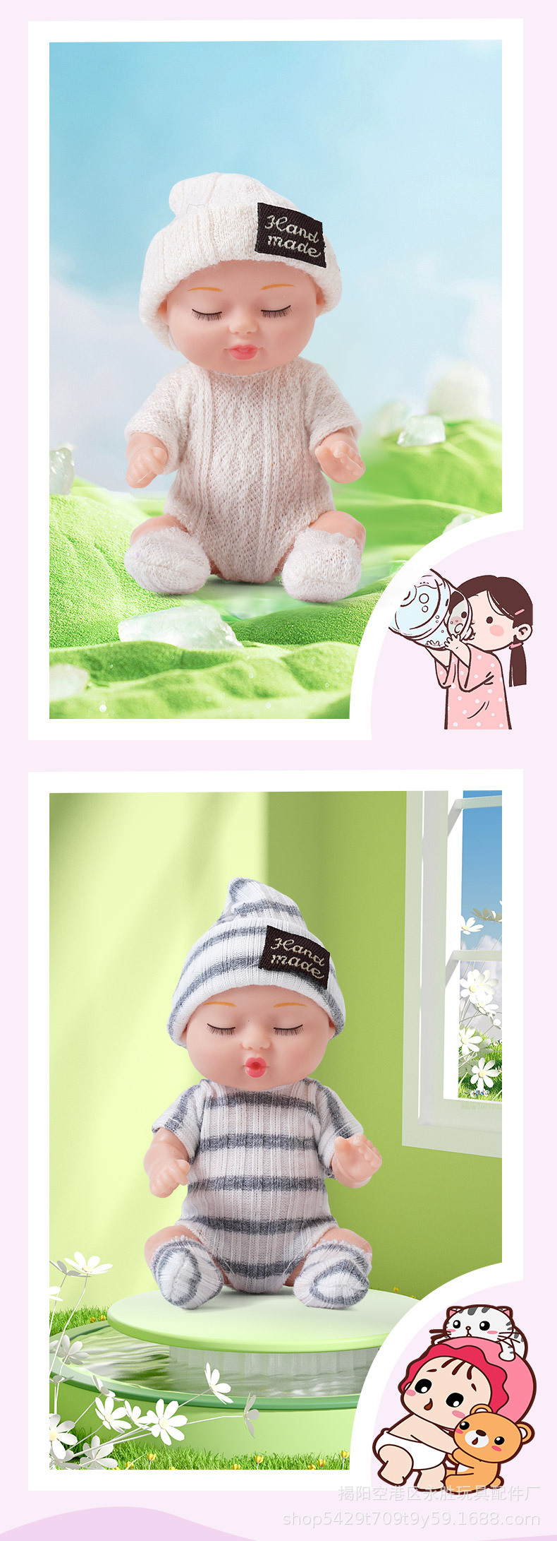 欧美洋娃娃睡眠仿真重生娃娃儿童玩具礼盒女孩公主跨境搪胶公仔玩偶详情17