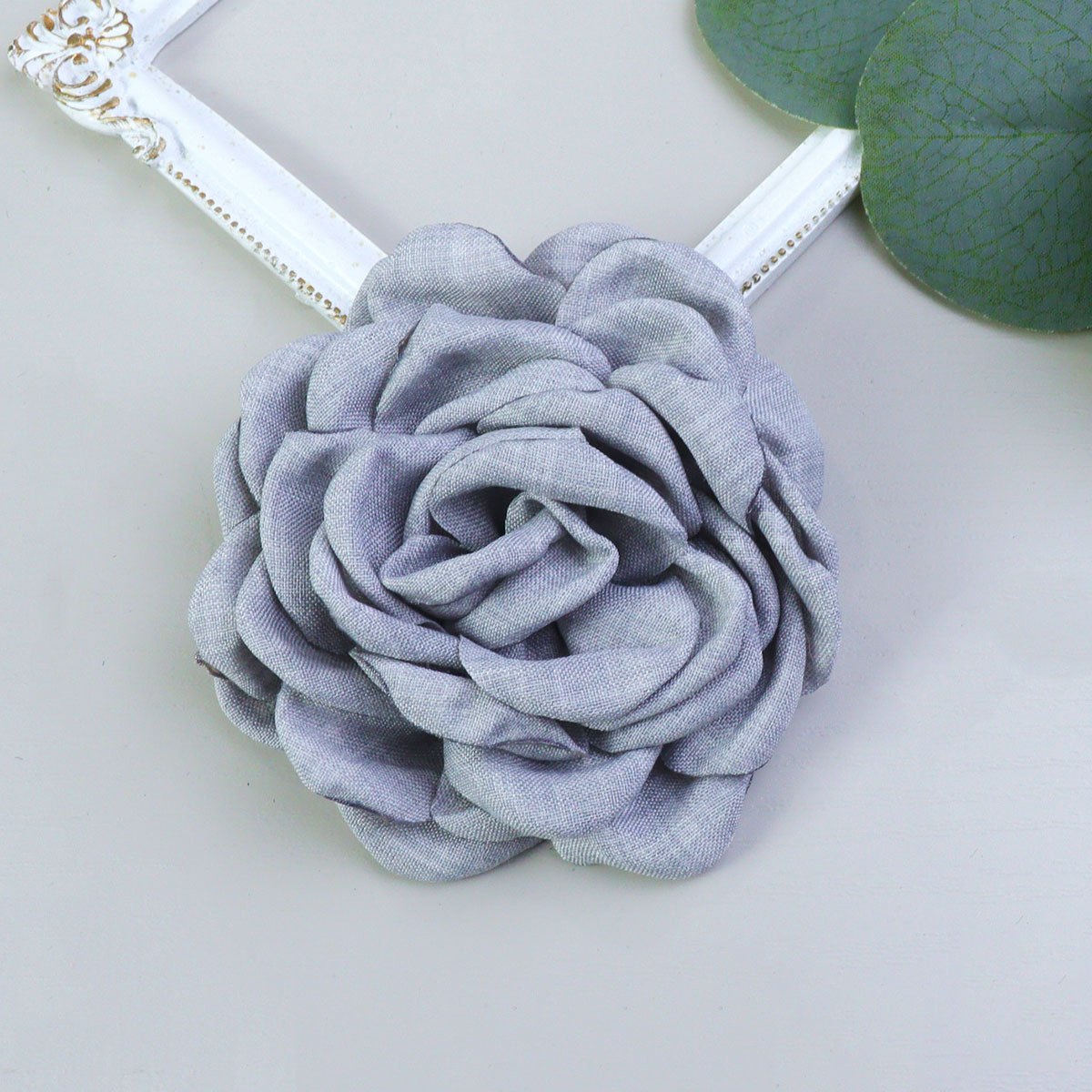 麻布花caro同款玫瑰花立体山茶花服装辅料DIY头花手机壳配饰百搭详情15