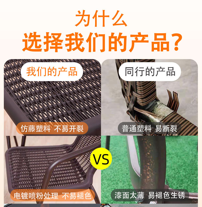 户外餐桌钢化玻璃阳台折叠桌室外摆摊奶茶露天休闲庭院桌椅三详情2