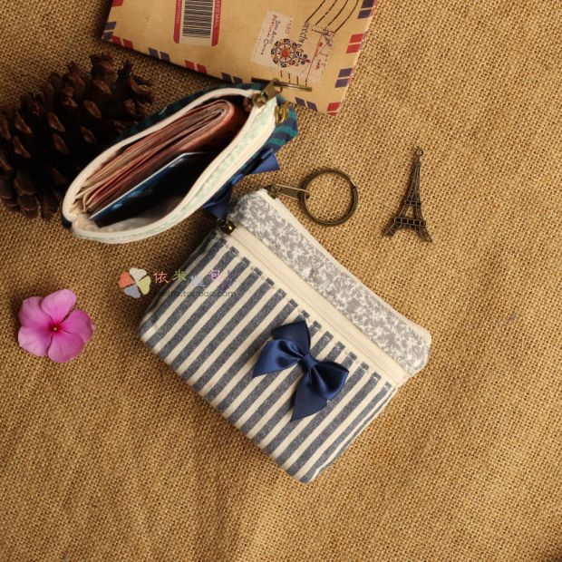 包邮小钱包零钱包韩国版拉链女式帆布艺可爱迷你硬币包耳机收纳袋详情15