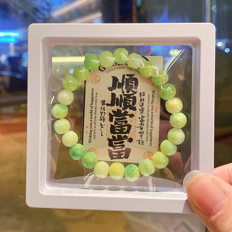 New imitation ceramic bracelet, handcrafted beaded gift box set, best-selling and popular glass bracelet for wholesale purchase pic 6