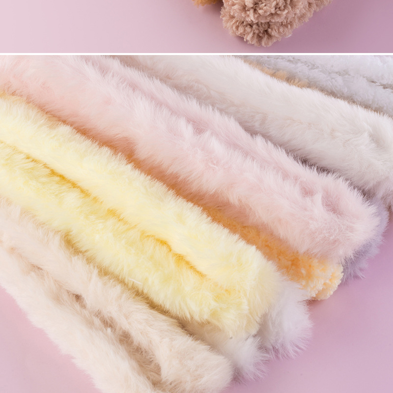 Factory direct sales of 15mm coral fleece twist rods, wholesale of denser wool strips, super-thick wool roots, and diy handmade puppies pic 4