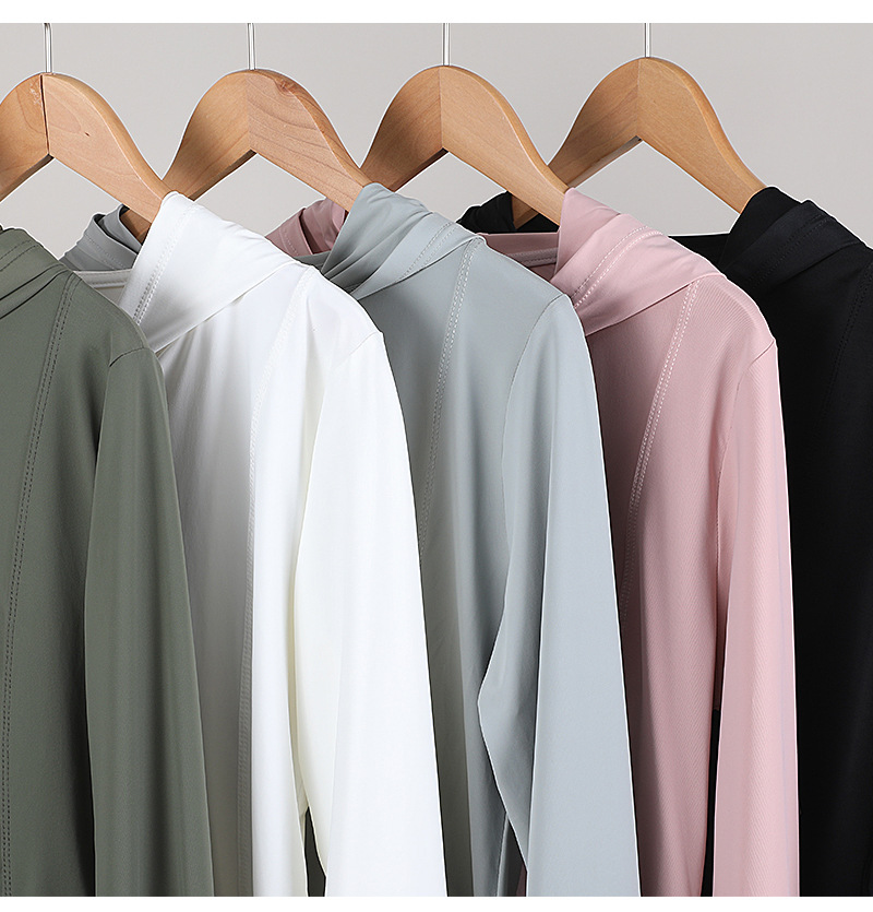 Summer new hooded thin sun-protective clothing, hiking, cycling, quick-drying outdoor fitness sun-protective clothing, ice-feel sun-protective jacket pic 3