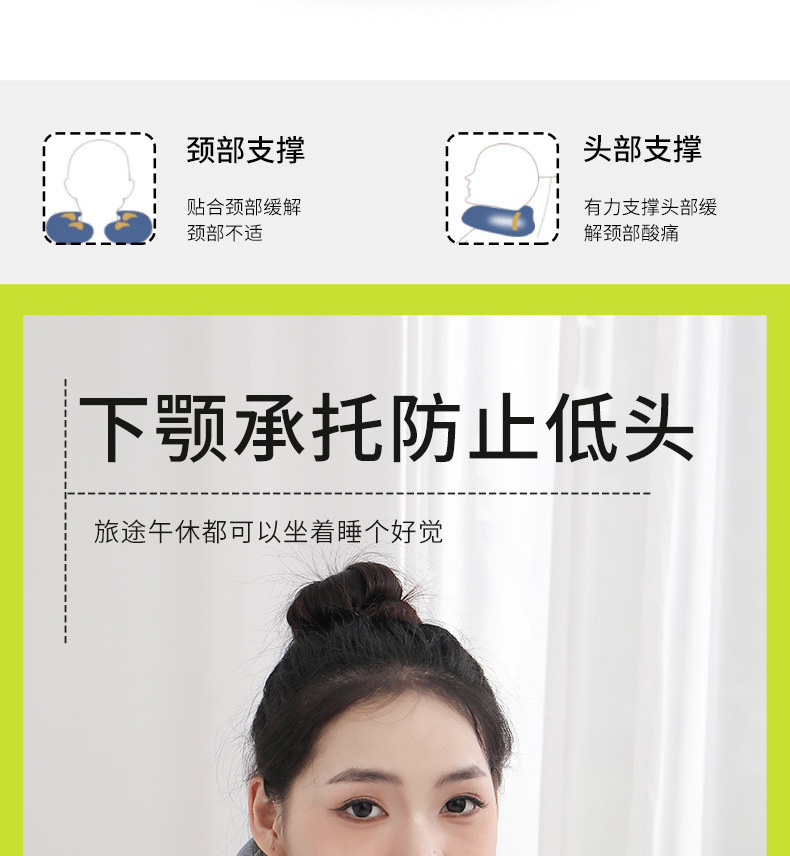 New U-shaped pillow, neck support pillow, memory foam neck support pillow, office nap pillow, travel portable pillow pic 6