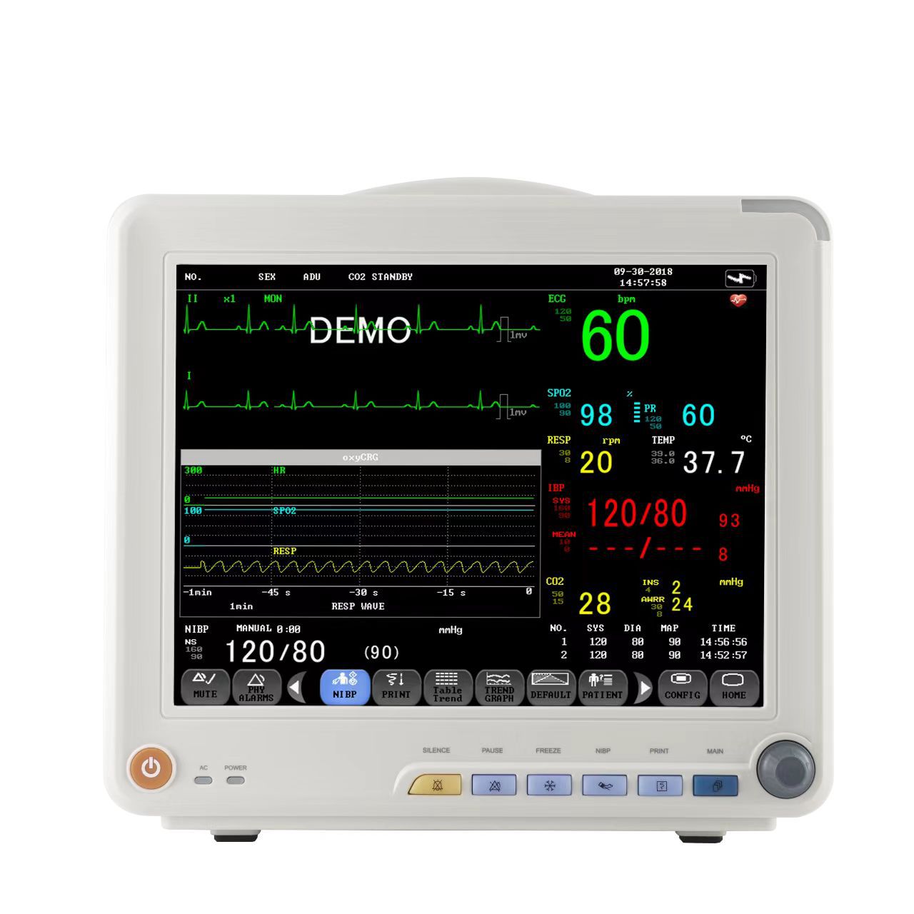 Cross-border exclusive PM12D multi-functional monitor with touch screen for medical patient monitoring and vital sign monitoring pic 6