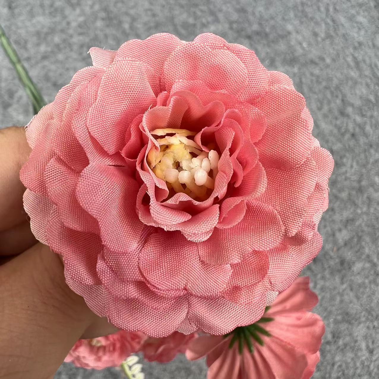 10头芙蓉仿真假花绢花人造花批发婚庆用花客厅装饰高级感花艺摆件详情5