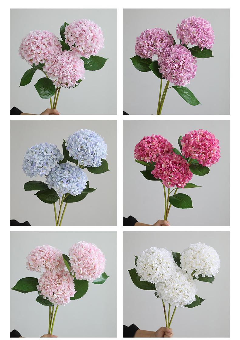 新款单枝爱妃绢布假花绣球仿真花婚庆花墙手捧花摄影花材绣球绢花详情7