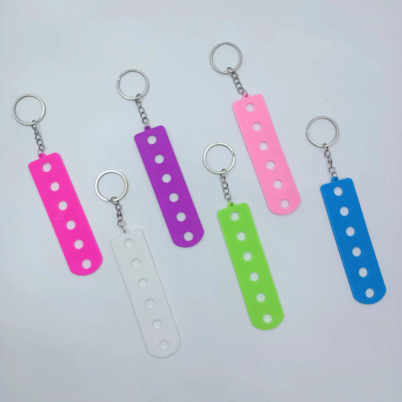 新款diy钥匙扣厂家洞洞钥匙扣卡通挂饰个性PVC钥匙板挂件装饰品配详情3