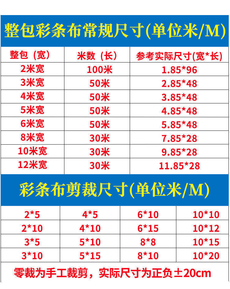 彩条布防雨布防水布加厚遮雨防晒工地防尘塑料布帆布篷布油布棚布详情15