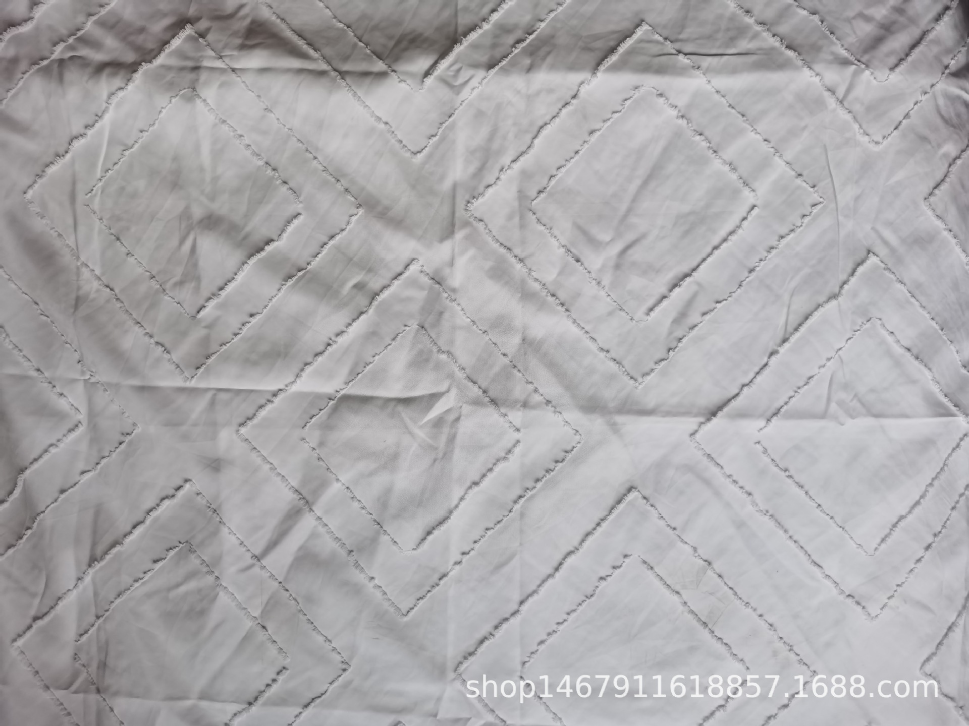 厂家直销大提花剪花面料剪花浴帘剪花家纺面料详情10