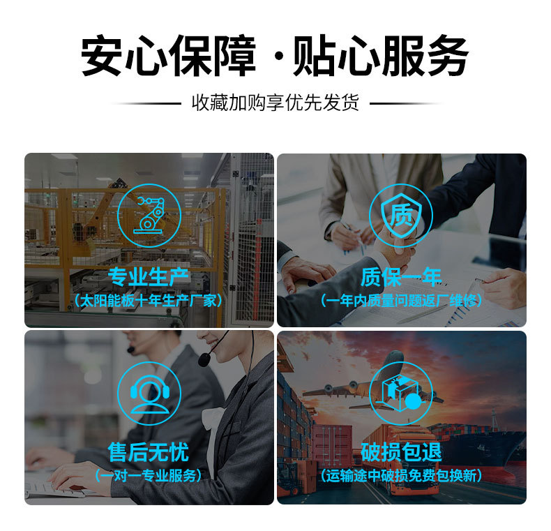 30w太阳能电池板充电板多晶硅玻璃太阳能板18v发电板车载DIY详情17
