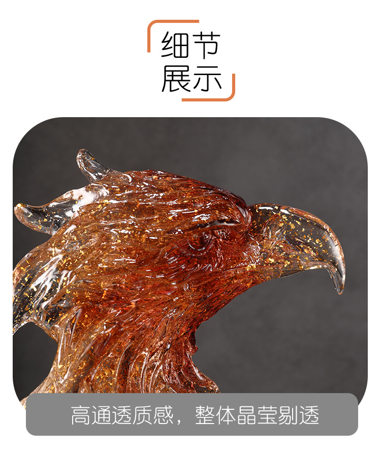 2025水晶仿真狼头摆件狼头型雕塑树脂道具玄关办公室桌面动物头像装饰树脂工艺品详情14