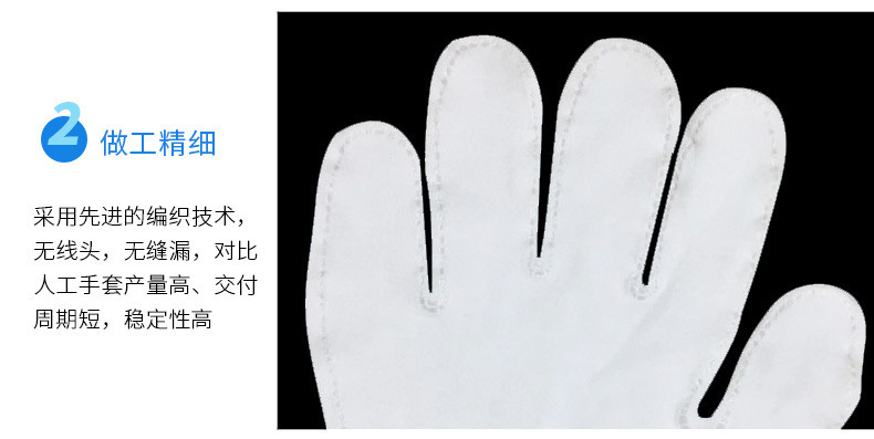 白色手套文玩礼仪纯棉作业防护手套加厚劳保汗布纱线白棉手套外贸详情26