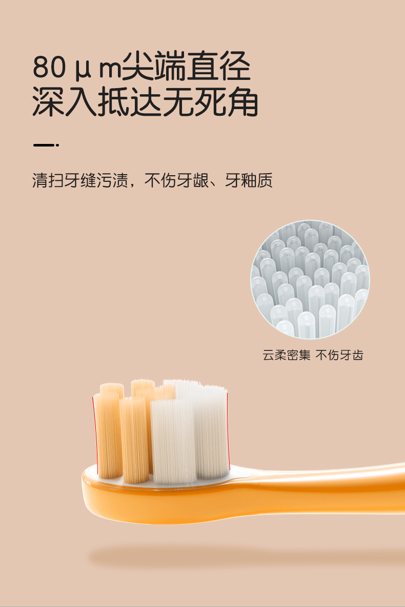 儿童牙刷软毛3-6-12岁宝宝婴儿家用云柔万毛卡通猫爪牙刷厂家批发详情19