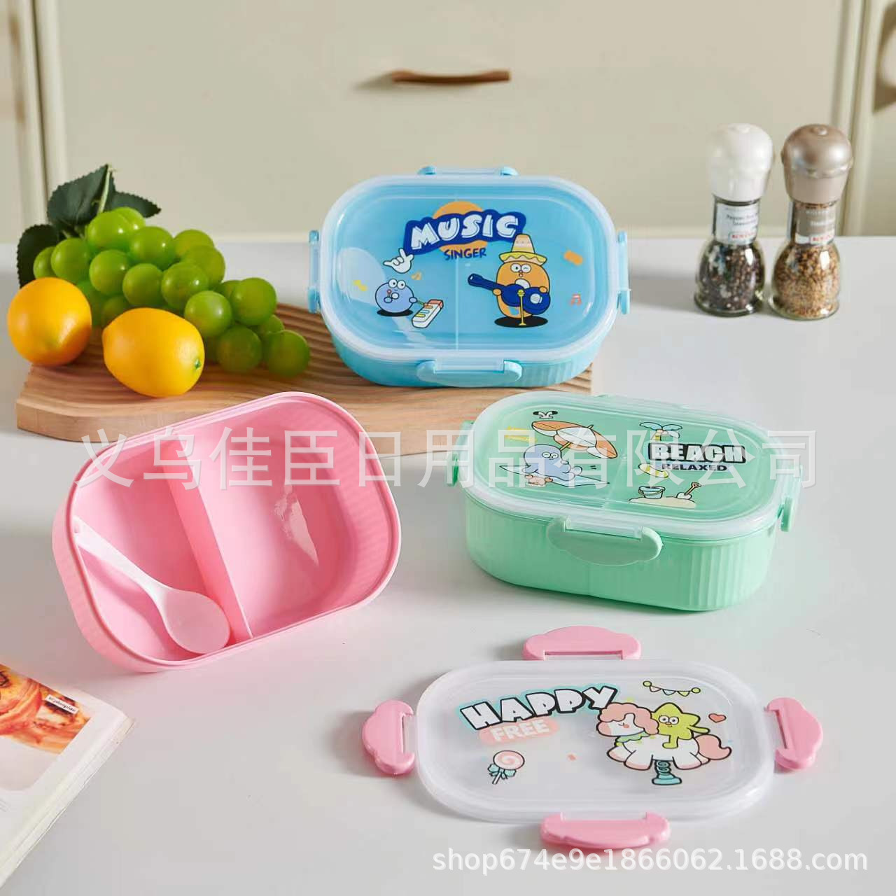 Caja de almuerzo para niños lindo alto nivel de apariencia caja de almuerzo aislante es fácil de llevar comida compartimentada anti-sabor caja de bento caja de almuerzo al aire libre pic 5