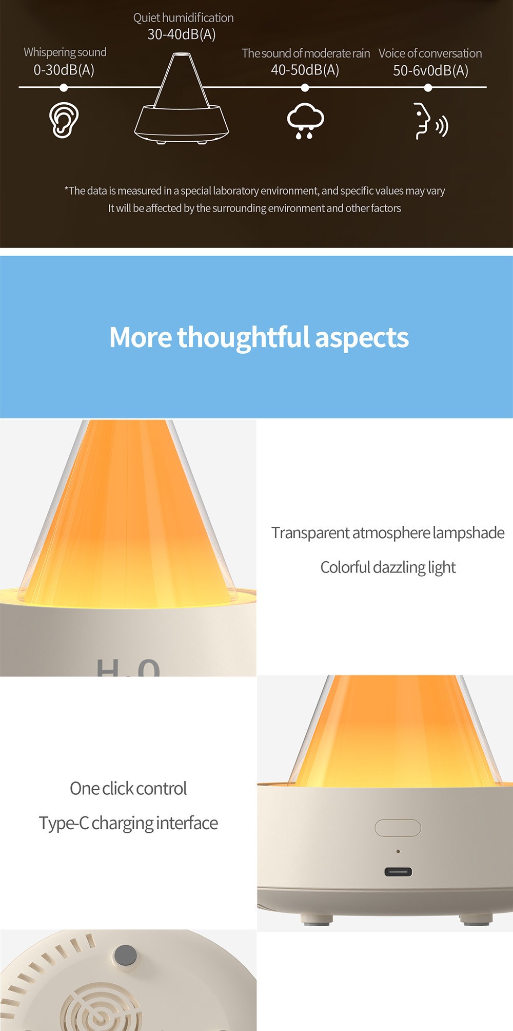 Cross-border Amazon simulation Seven-color glow aroma diffuser, home desktop, bedroom ultrasonic silent humidifier, household appliances pic 15