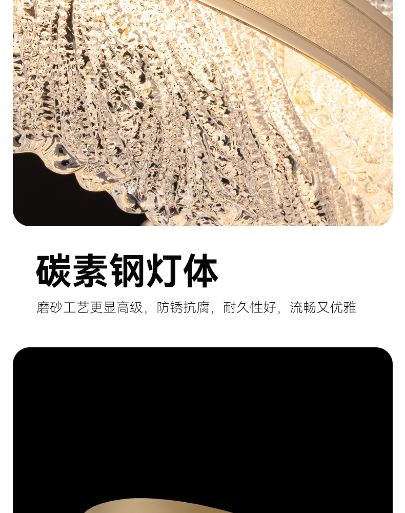 Modern light luxury living room chandelier, circular led hall light, designer creative model room, bedroom and dining room lighting fixtures pic 15
