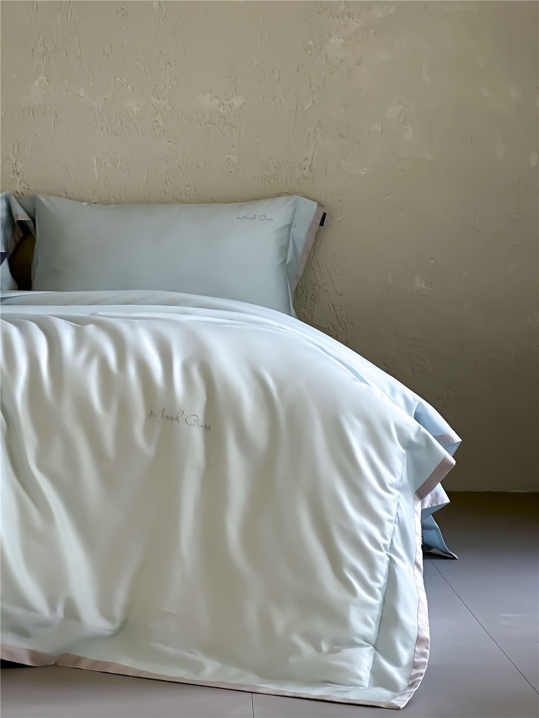 Minimalist style 100-count ultra-fine denier Tencel cotton four-piece set, high-end and silky smooth naked sleeping grade bedding pic 8