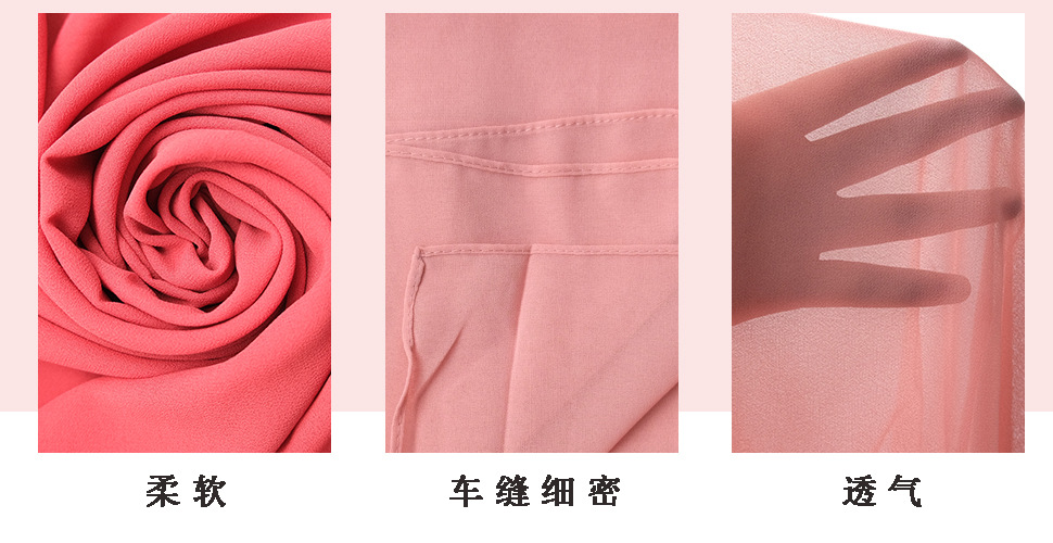 烫钻钉珠雪纺头巾女防晒透气民族风饰品穆斯林头饰包头阿拉伯围巾详情5