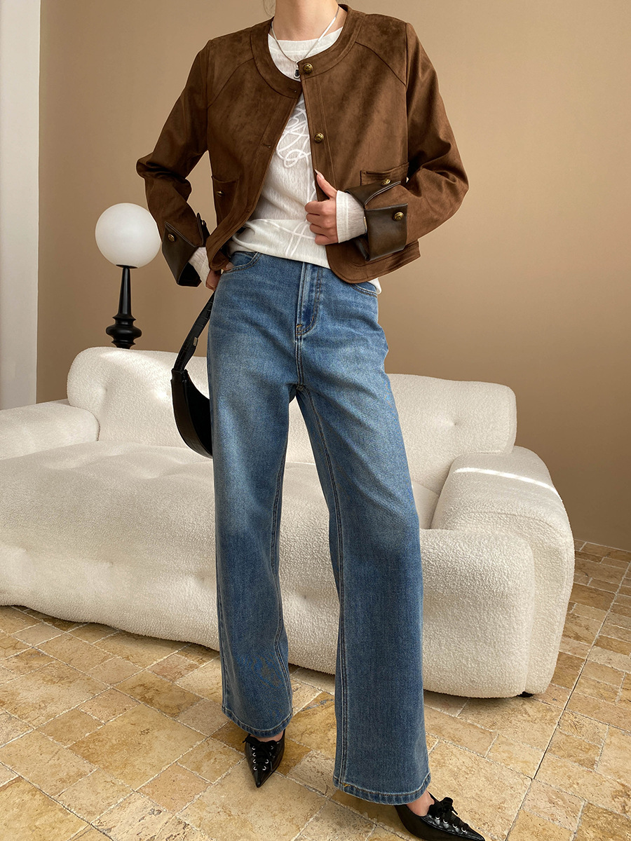 司南 早春新款 艺术感立体发泡感圆领微透防晒罩衫T恤 SN6876详情33