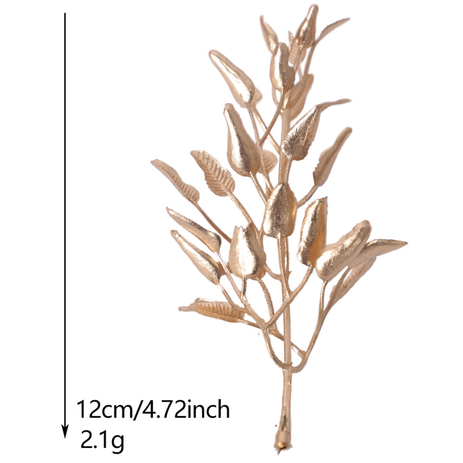 复古植物配件仿真金色叶子手工插花配件节日装饰仿真花跨境代发详情28
