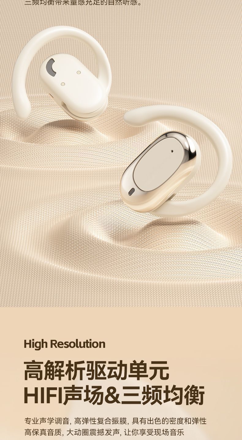 The GT526Y Berlin Sound in-ear OWS noise-cancelling Bluetooth wireless headphones can be rotated 130° pic 6