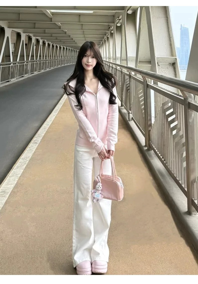 修身外套女款正肩卫衣秋冬季衣服连帽衫收腰紧身显瘦上衣2025新款详情27