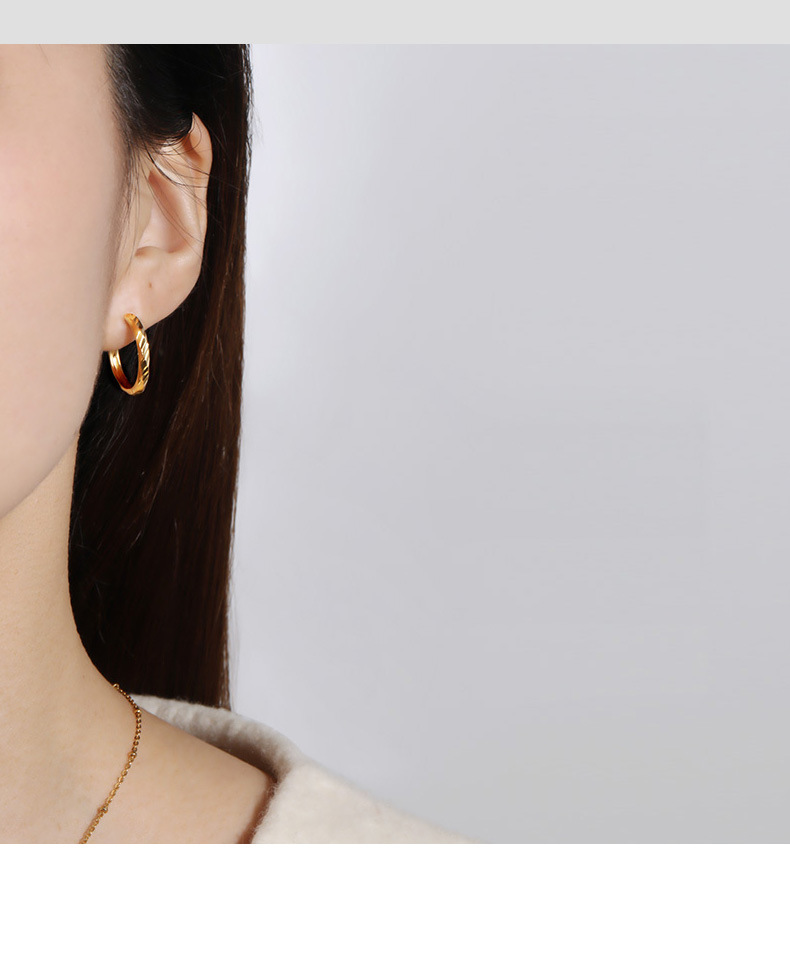 S925纯银耳环切面夏季基础小众极简耳饰百搭气质饰品女高级感耳钉详情22