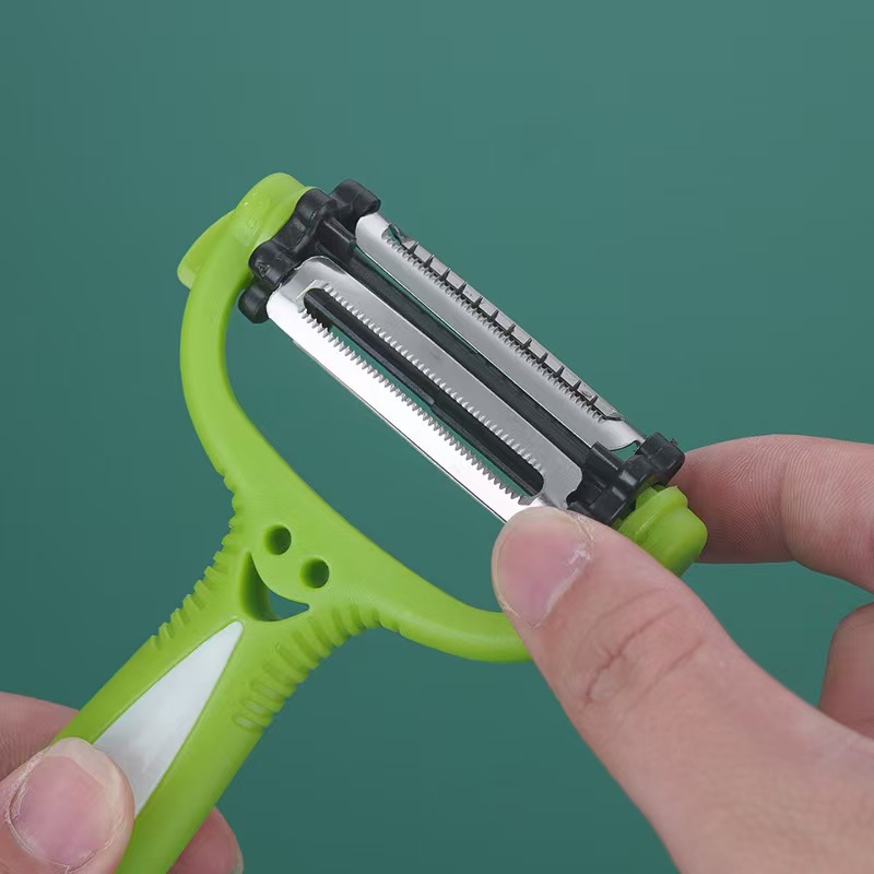 Smiling face peeler, a small kitchen peeler, a three-in-one multi-purpose fruit and vegetable peeler, slicing and peeler pic 3