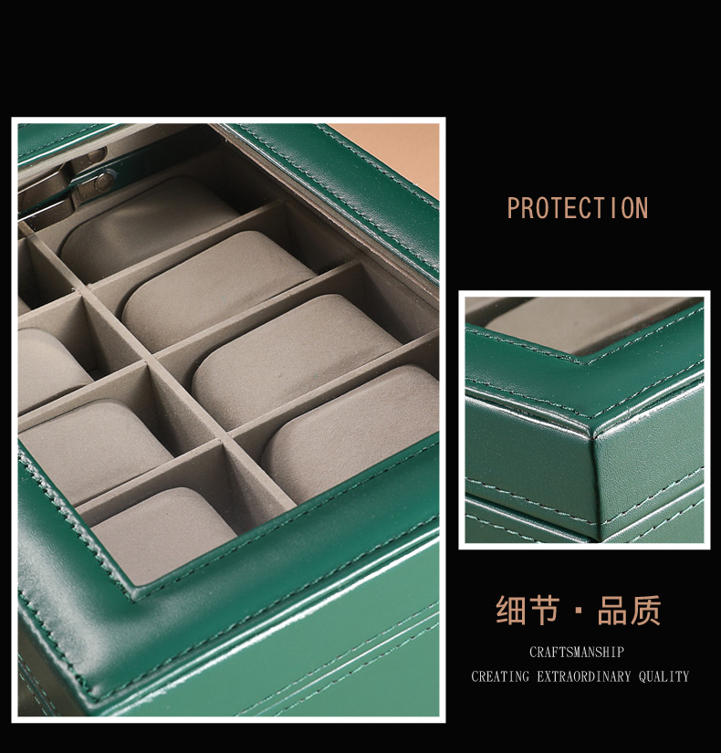 Cartoon PU leather watch storage box packaging gift box decoration universal type pic 17