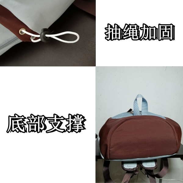 日系百搭撞色初中高中生书包休闲简约可套拉杆箱背包大容量双肩包详情5