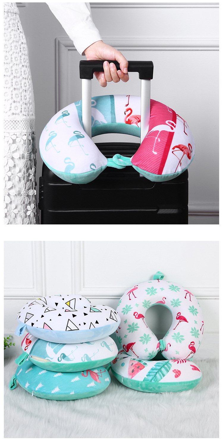 定制印花U型枕记忆棉护颈枕头多款卡通造型丝印烫印舒适睡眠枕详情16