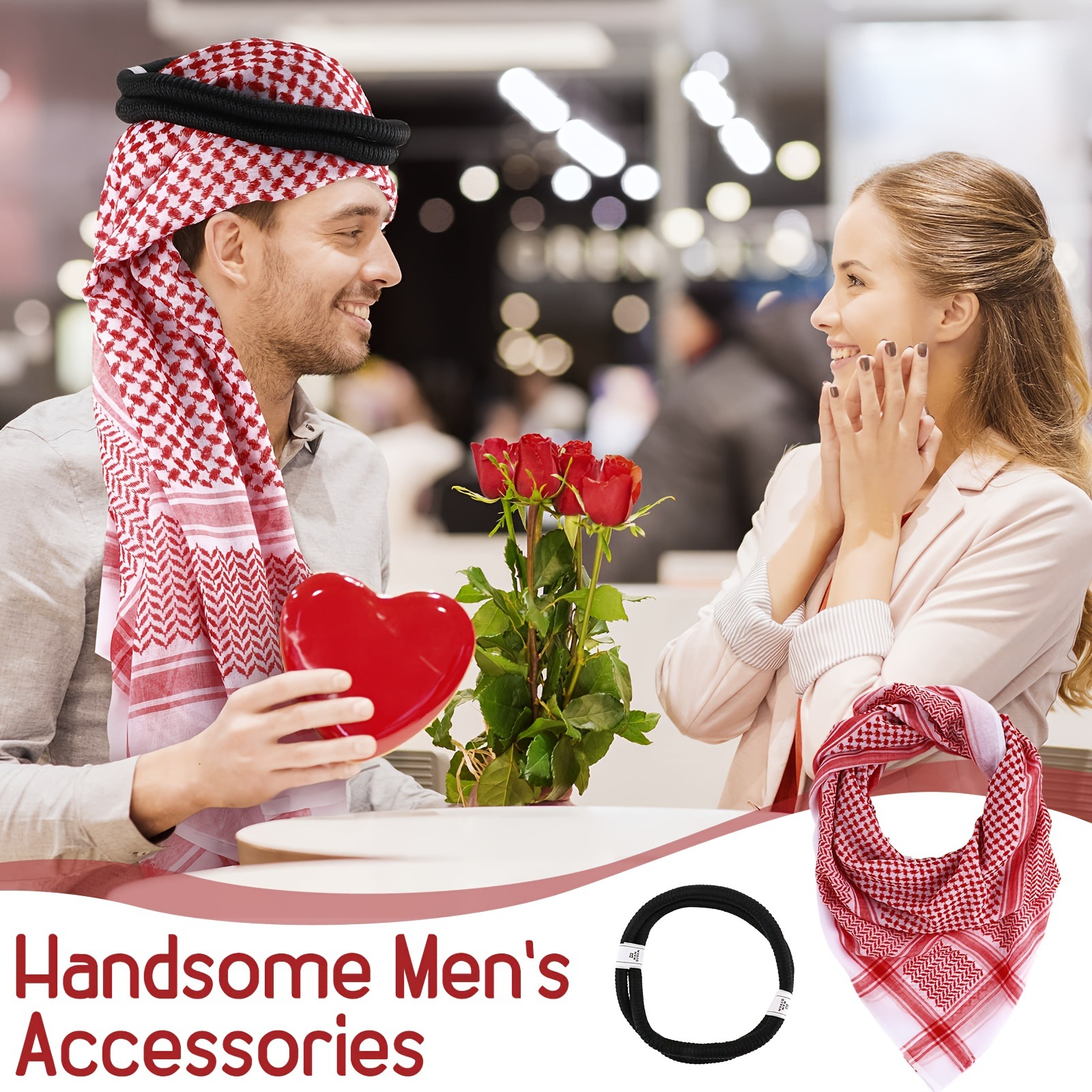 Cross-border Arab headscarves, Dubai headscarves, Saudi and Afghan travel bags, headwear. Men do not need headbands + headscarves pic 5