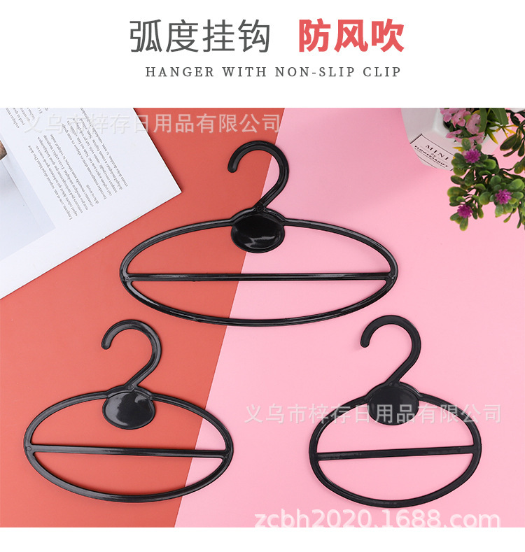 多功能加厚围巾架榉木衣架面具儿童裤夹手套JK衣架收纳架家用详情5