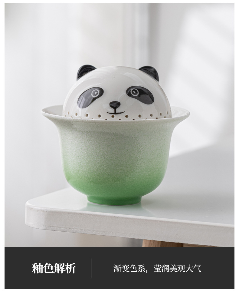 360°熊猫快客杯旅行茶具套装便携式防烫泡茶器扳手礼品可加logo详情23