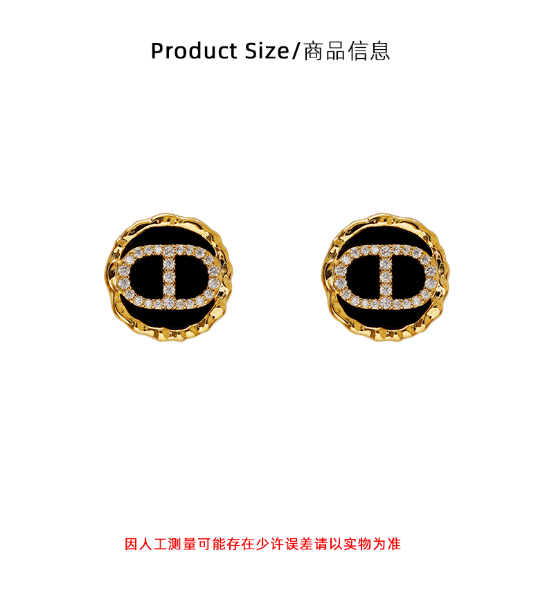 Hyacinth925 agujas de plata pendientes de letras de lujo ligeros de círculo 2025 nuevo estilo explosivo para mujer diseño de nicho auricular pic 3