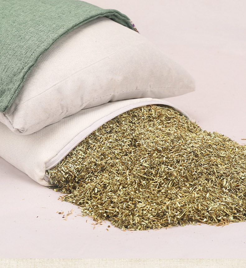 艾草连体枕 家用圆形艾灸枕头护颈枕可拆卸艾草助睡颈椎枕头批发详情13